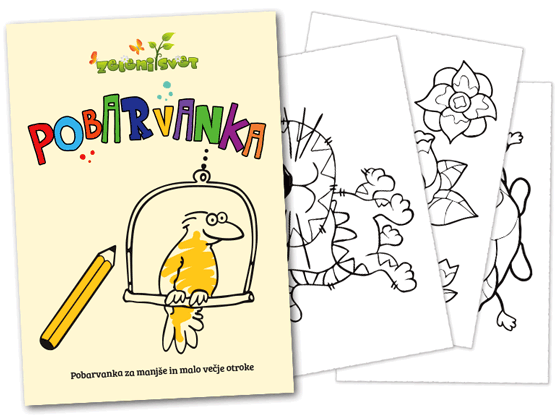 pobarvanka za otroke zeleni svet